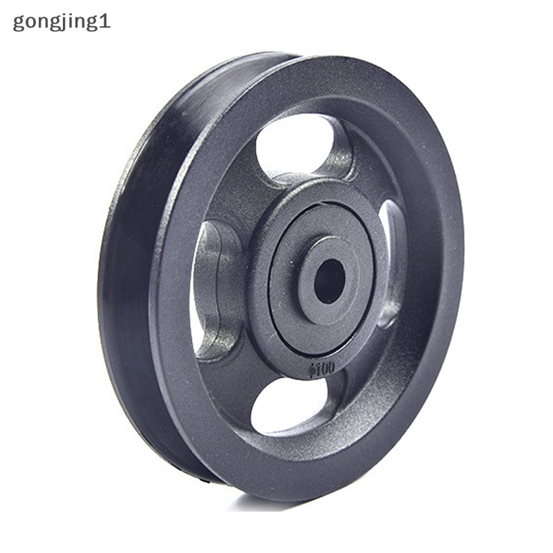 Ggg 1Pc 100mm Bahan Abs Hitam Bantalan Pulley Roda Kabel Peralatan Gym Peralatan Bagian Wearproof ID