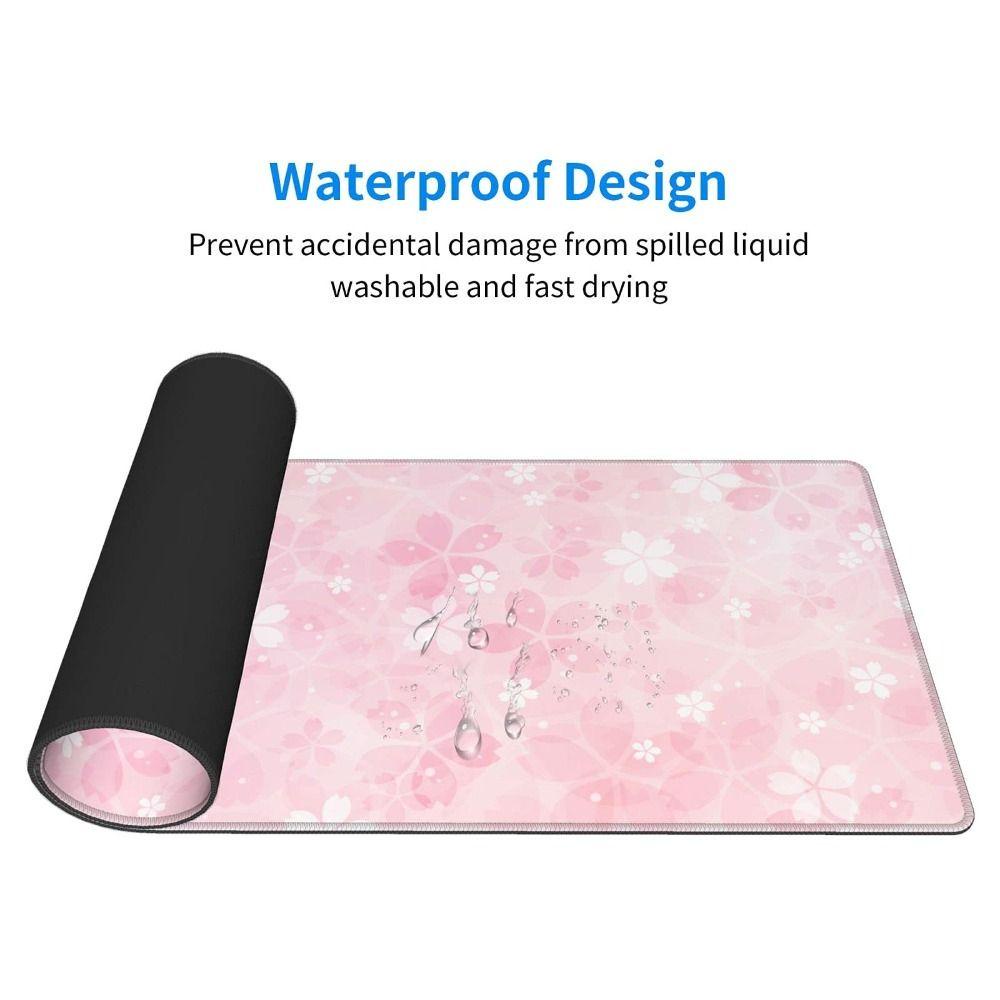 Mouse Pad Gaming Populer Alas Karet Cherry Blossom Alas Meja Besar Untuk Kantor