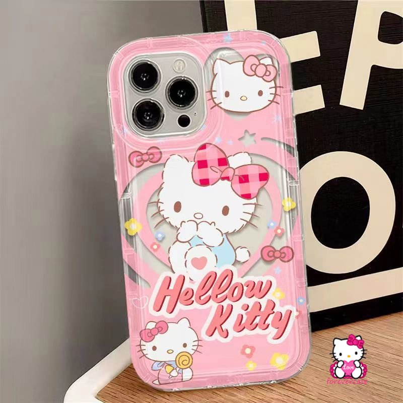 Fashion Kartun Indah Hello Kitty Doodle Shockproof Airbag Case Kompatibel Untuk IPhone 7Plus XR XS X Max11 12 14 13 Pro Max7 6 8 6S Plus Cinta Lucu Hati Kuromi Phone Soft Case
