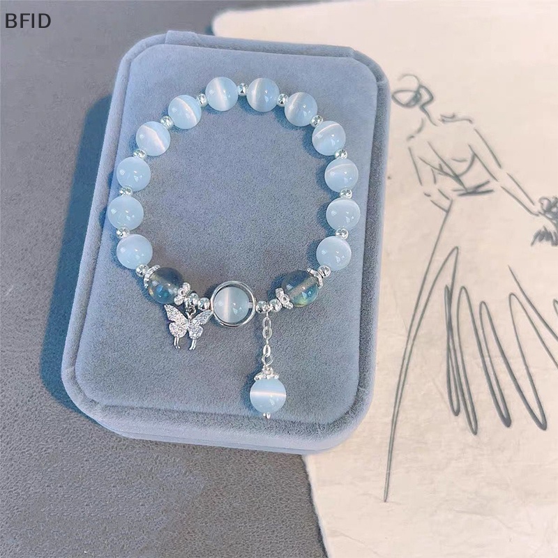 [BFID] Korea Fashion Imitasi Opal Gelang Sederhana Liontin Gelang Ins Moonstone Kristal Manik Bulan Liontin Gelang Perhiasan Hadiah [ID]