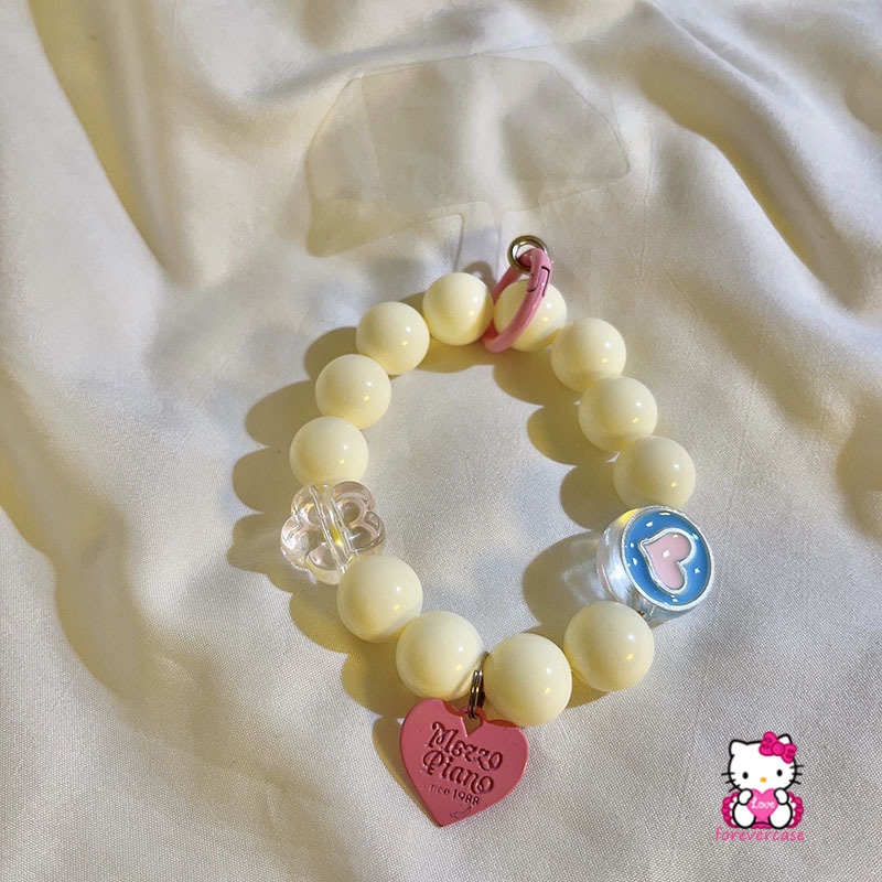 IPHONE Gelang Tangan Akrilik Gadis Korea Gantung Universal Gelang Untuk Iphone14 13 12 11 Pro Max MiNi Lucu Warna-Warni Manik Bulat Telepon Rantai
