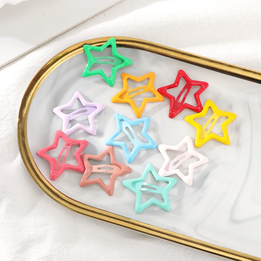 10pcs/set Korea Alloy Pentagram Jepit Rambut Lucu Manis Gadis Hair Clip Side Clip Aksesoris Rambut