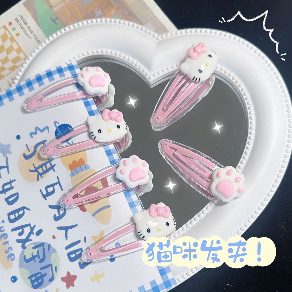 Hiasan kepala wanita fashion klip hello kitty bahan berkualitas import harga grosir bisa cod