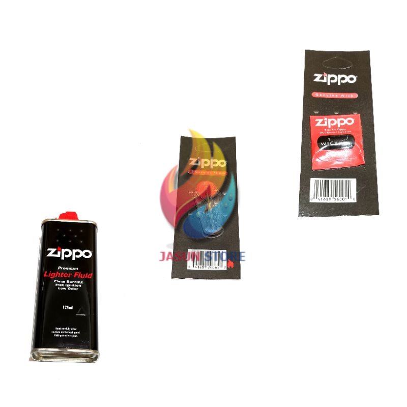 BAYAR COD! PAKET KOMPLIT MINYAK ZIPPO + BATU ZIPPO + SUMBU + KAPAS