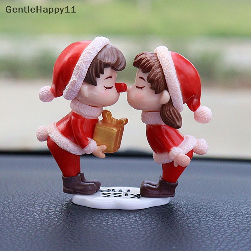 Gentlehappy Dekorasi Mobil Kartun Lucu Pasangan Natal Patung Balon Ornamen Dashboard Auto Interior Aksesoris id