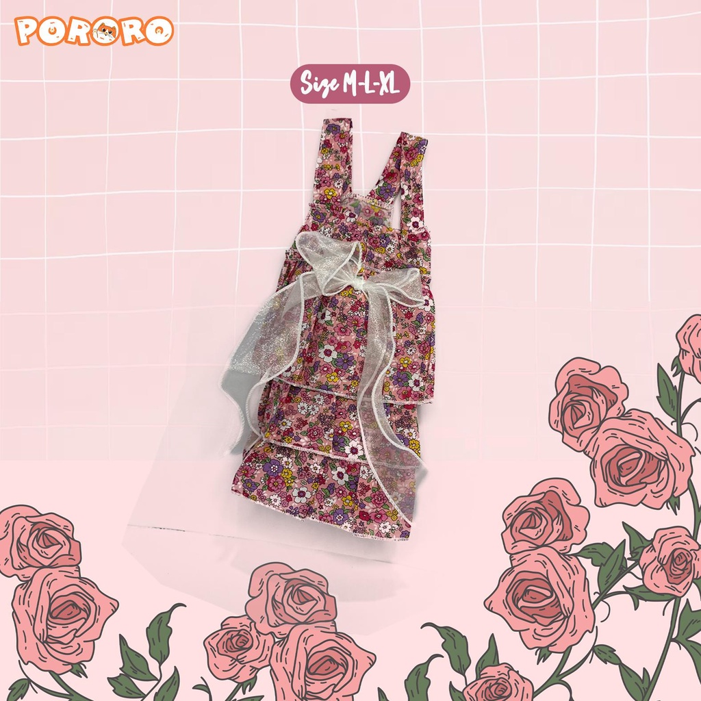 PORORO - Baju Kucing - Dress Orchid Flower