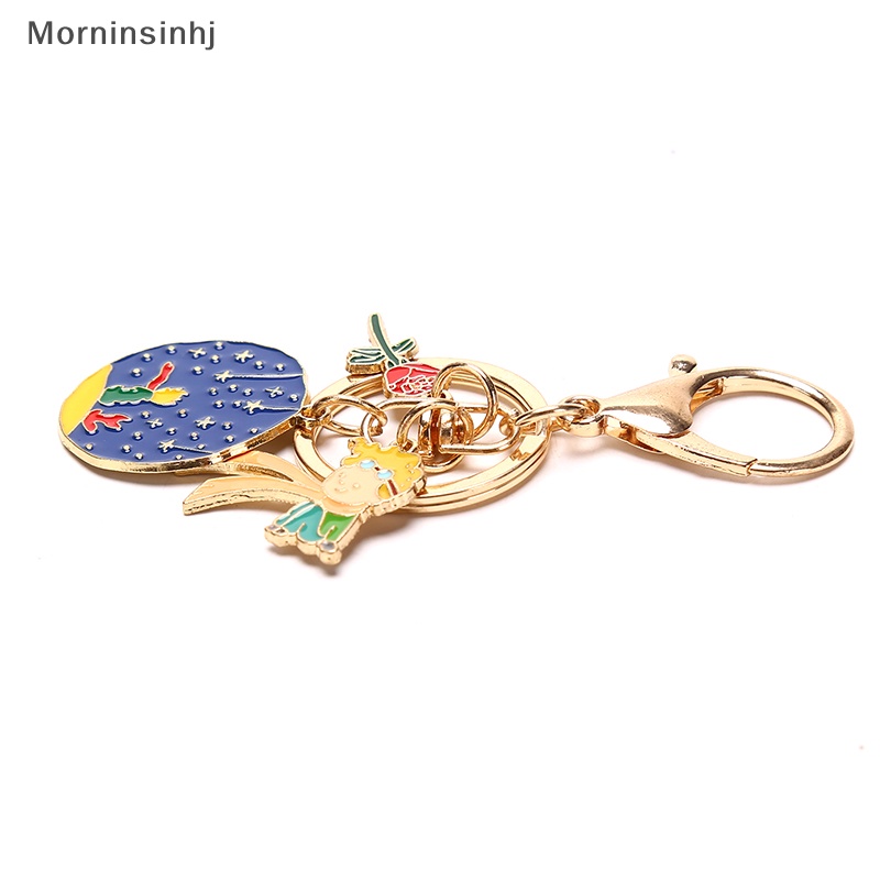 Mornin Fashion Logam Mawar Gantungan Kunci Starry Little Prince Keyring Kreatif Cowok Pria Wanita id