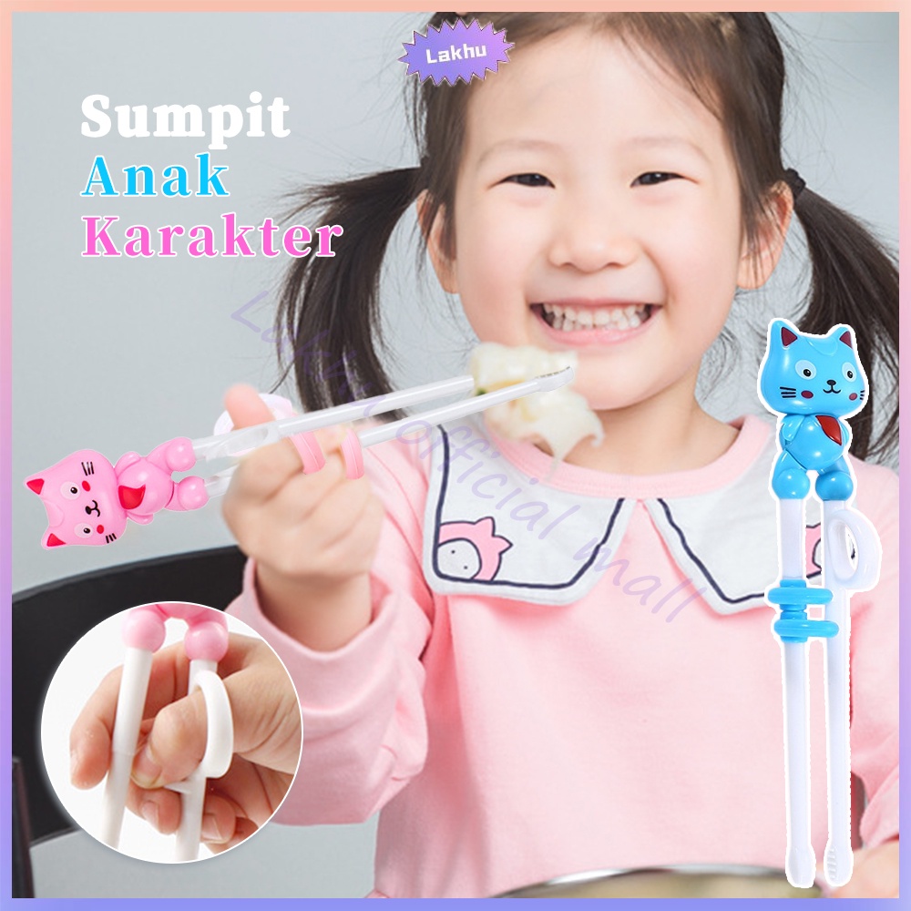 Lakhu Sumpit Training Anak Belajar Makan / Sumpit Latihan Bayi Karakter Korea Training Chopstick Anak Bayi