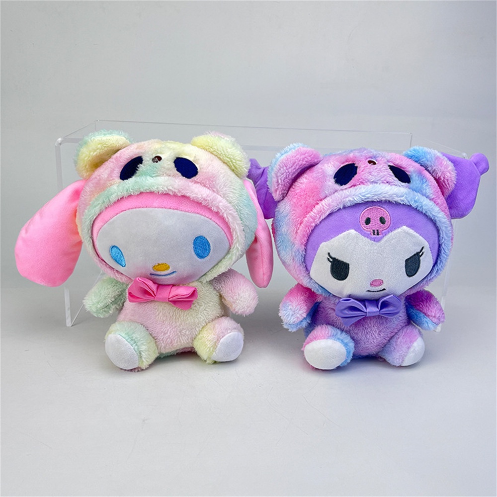 ღ 20cm Sanrio Mainan Mewah Kawali Anime Boneka Lembut Boneka Pochacco Cinnamoroll Kuromi Melodi Kartun Lucu Mainan Mewah Gadis Anak-anak Hadiah Ulang Tahun