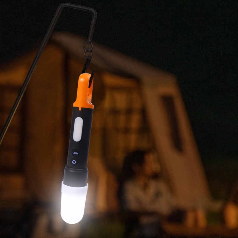 Senter COB Genggam Emergency Fokus Dapat Disesuaikan Kualitas Tinggi/ Lampu Flash Tahan Air Isi Ulang LED Super Terang Luar Ruangan Untuk Hiking