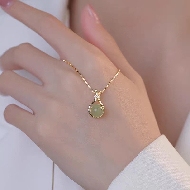 Kalung Geometris Model Bulat Bahan Alloy Korea Untuk Anak Perempuan