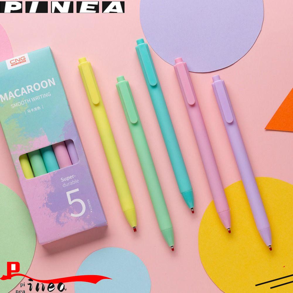 PINEAPPLE Nanas 5PCS /Set Pena Gel Alat Tulis Kartun Press Type Signature Pen