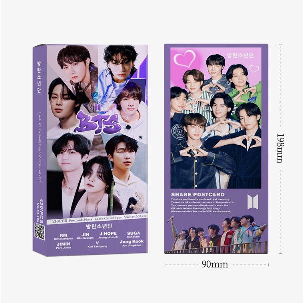 420pcs /box EXO BT-S SEVENTEEN EN-HYPEN STRAY KIDS Photocards Album Stiker Thailand F4 Kartu Lomo TWICE AESPA TREASURE NCT DREAM Kpop Postcards Pasta