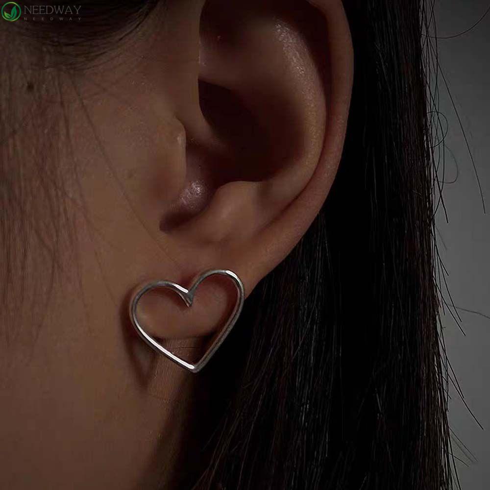 NEEDWAY Zirkon Anting Manis Retro Elegan Perempuan Indah Gadis Telinga Aksesoris Wanita Stud Earrings