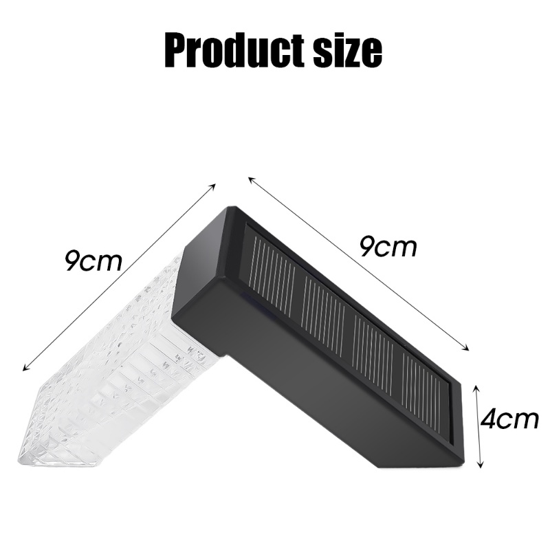 Lampu Langkah Glowing Warna-Warni Bentuk L Tenaga Surya Portabel/ ABS Lampu Dinding Sudut Kanan Tahan Air/ Lampu Malam Hias Halaman Rumah