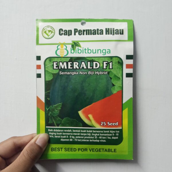 Benih Bibit Semangka Non Biji Hybrid Emerald F1 25 Biji Buah Hibrida