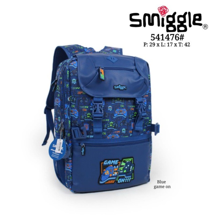 Smiggle Foldover Backpack Dino Game Unicorn Pug Smile - foldover game