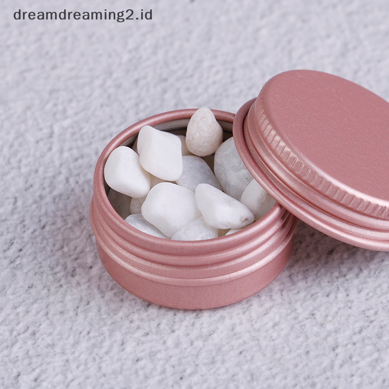 (drea) 10ps Toples Pot Aluminium Kosong Wadah Kosmetik Dengan Tutup Kotak Aluminium cream Mata //