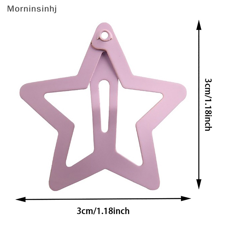 Mornin 10pcs Star Hairclips Gadis Warna-Warni Lucu Star Jepit Wanita Hiasan Kepala Logam Aksesoris Perhiasan Rambut id