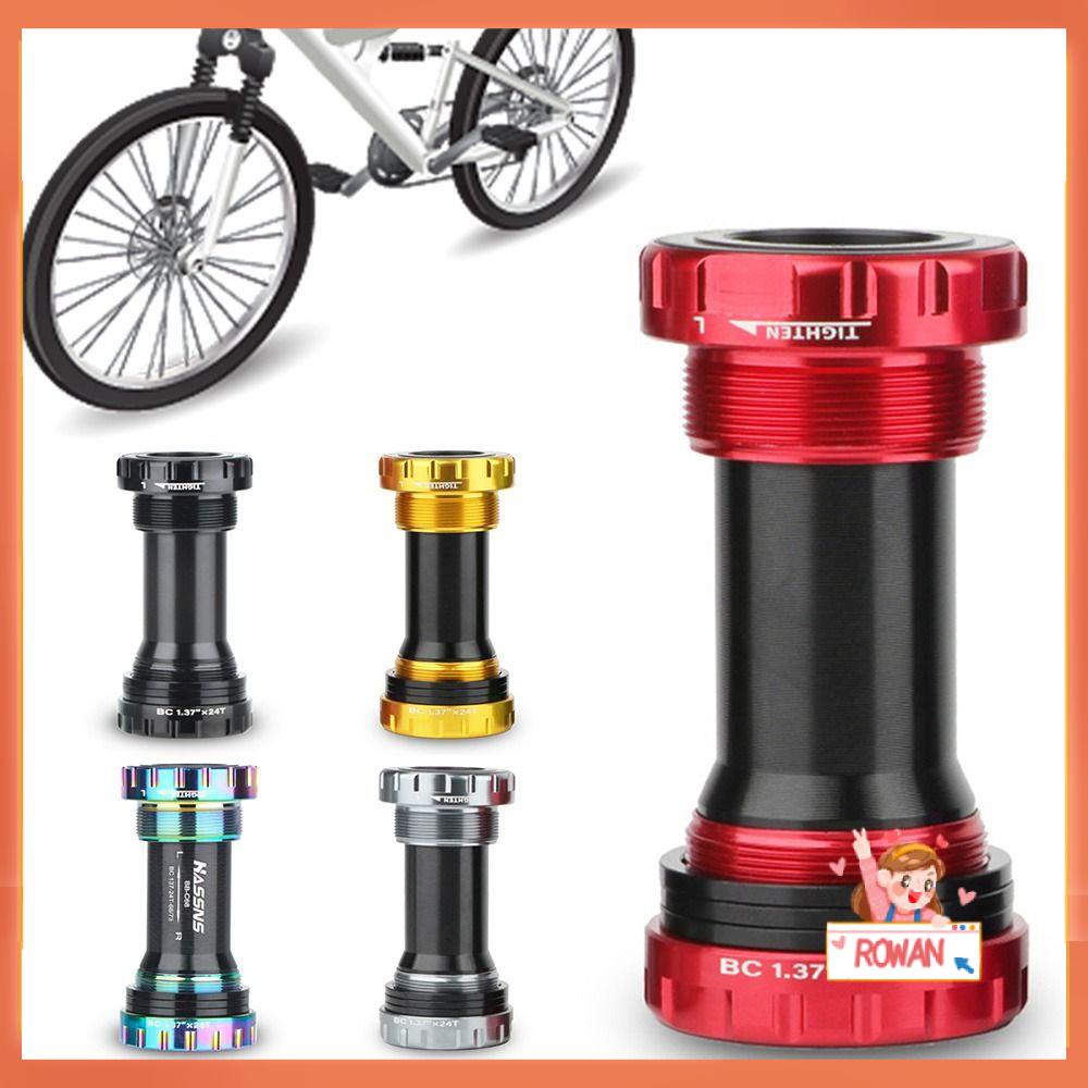 R-FLOWER Bracket Bawah Sepeda Olahraga Outdoor Sepeda Jalan Benang Motif Tengah Hollow Shaft