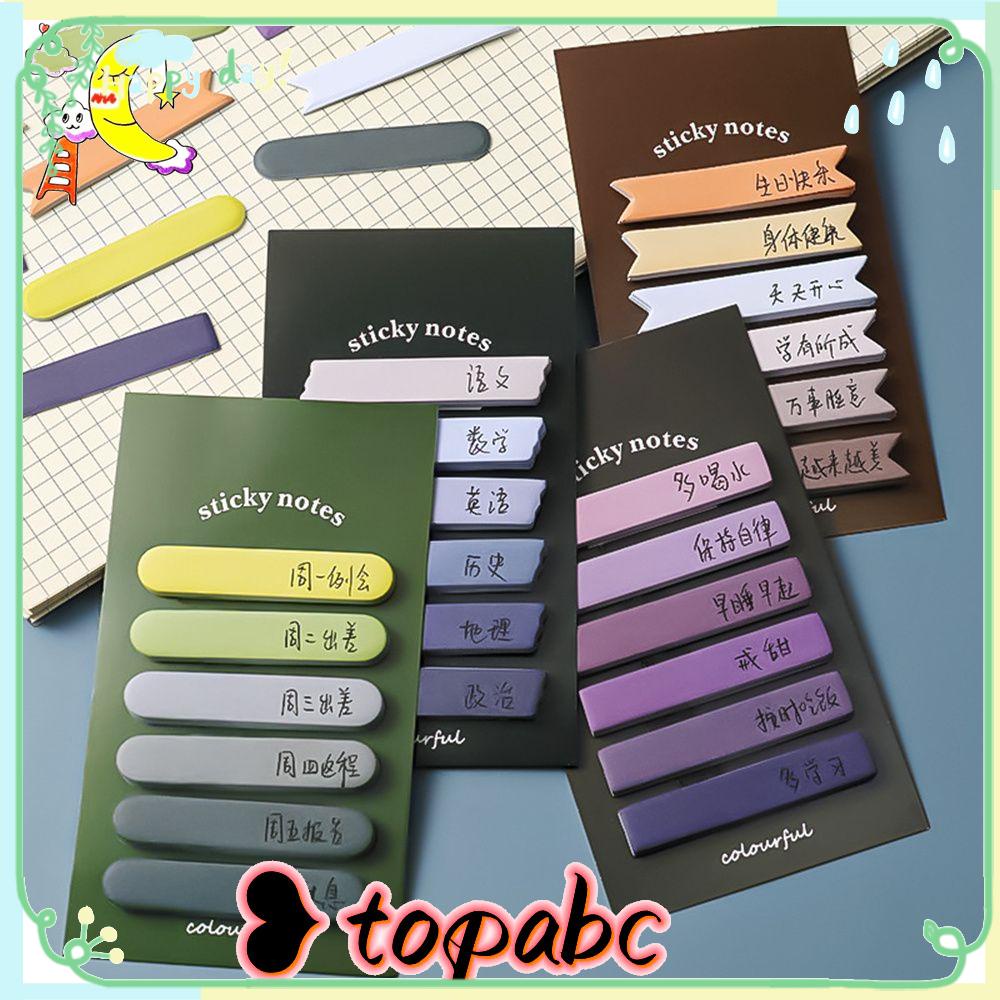 TOP 120lembar Index Memo Pad Perlengkapan Sekolah Warna Morandi ​Kawaii Diposting Lengket ​Nota