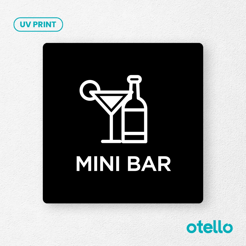 Mini Bar Signage Board Akrilik Tempel Dinding Papan Acrylic