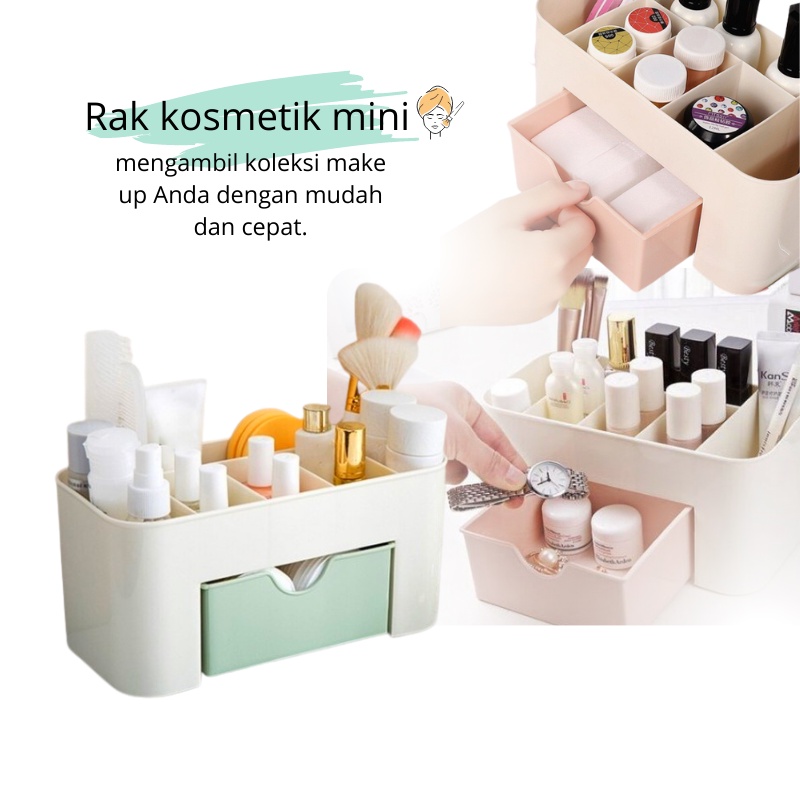 GOS - D303-Rak Kosmetik Plastik MINI / Rak Makeup MINI / Tempat Makeup Serbaguna ukuran MINI