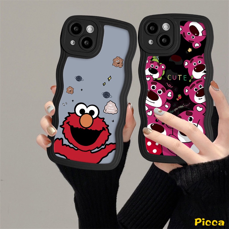 Case Manyo Beruang Strawberry Lucu Untuk Infinix Hot 12i 11s 20s 9 8 12 Pro 10s 10Lite 20 10 Smart 4 6 5plus Hot 11 10 12 9 Play Note 12 2023 10Pro Trendy Brand Sesame Street Case