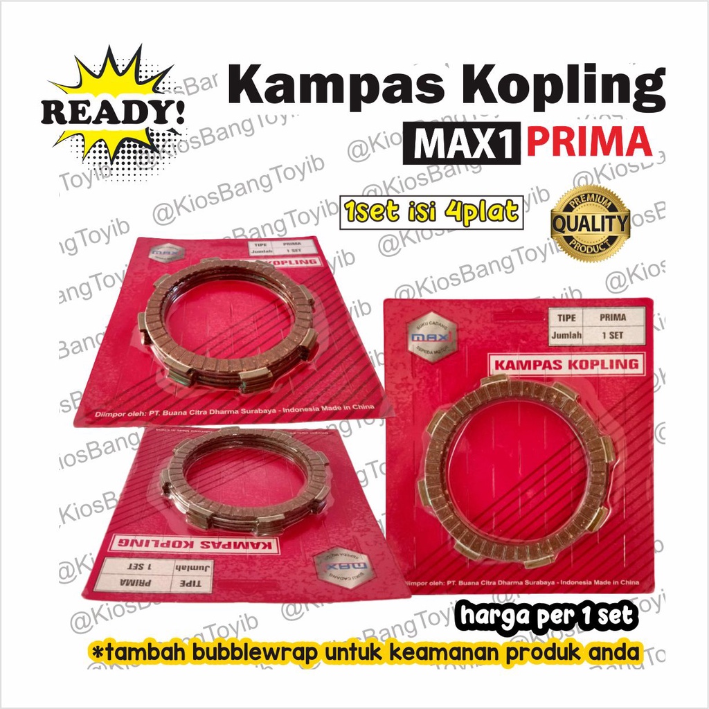 1set Kampas Plat Kopling Honda PRIMA GRAND SUPRA LEGENDA 6pc (Max1)