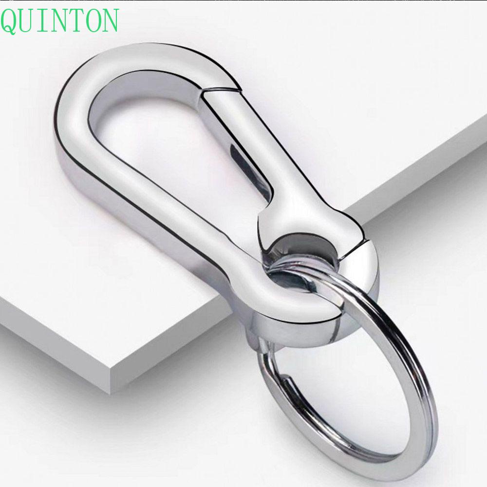 QUINTON Gantungan Kunci Mobil Wanita Universal Keyfob Aksesoris Classic Metal Anti Karat Key Holder