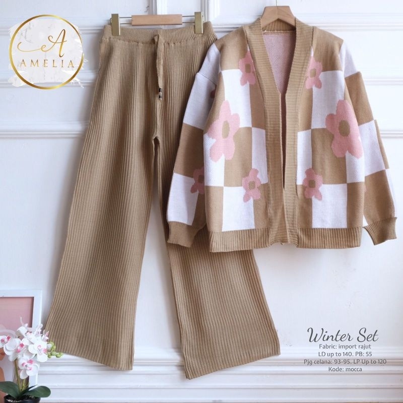 WINTER SET Celana ORI AMELIA | Setelan Rajut