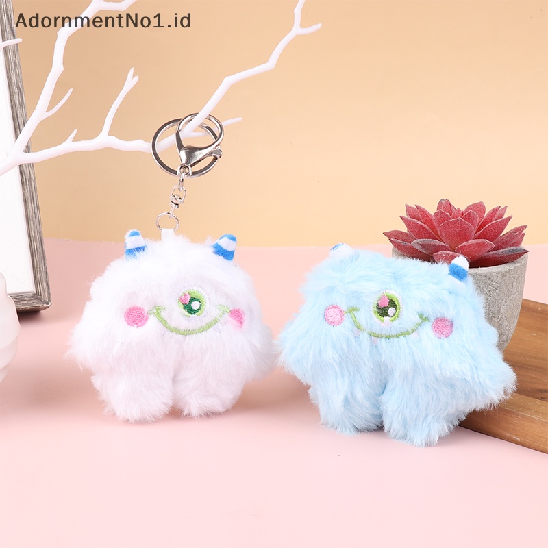 [AdornmentNo1] Boneka Plush gantungan kunci liontin kreatif kartun Monster boneka gantungan kunci cinta mobil gantungan kunci Earphone Cover tas dekorasi hadiah