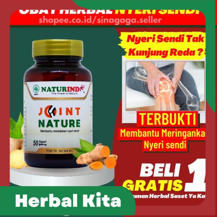 

Obat Nyeri Sendi Lutut Pengapuran Tulang Herbal Joint Nature Naturindo - Joint Nature