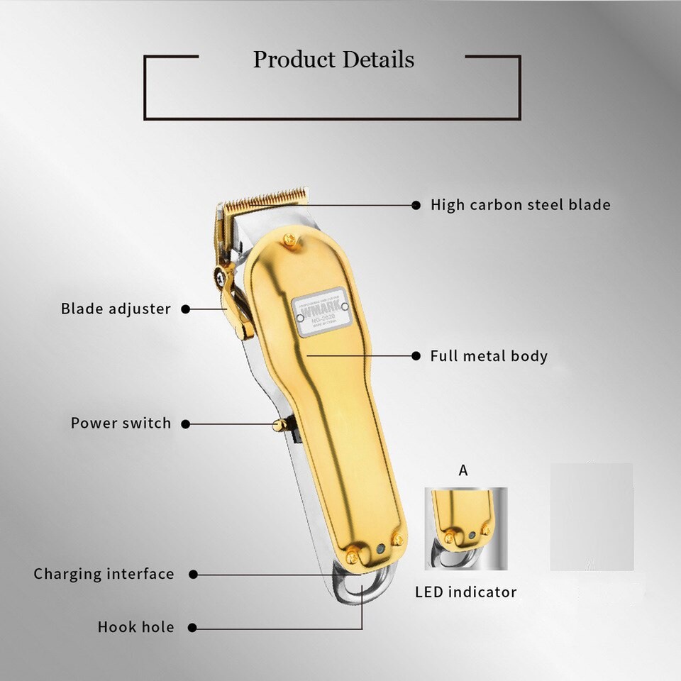 AKN88 - WMARK NG-2020 - Professional Electric Rechargeable Hair Clipper