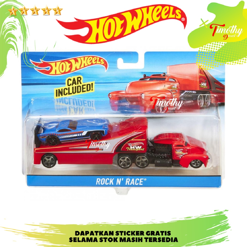 Hot Wheels Super Rigs Truck Rock N Race Govner Mobil Balap Original