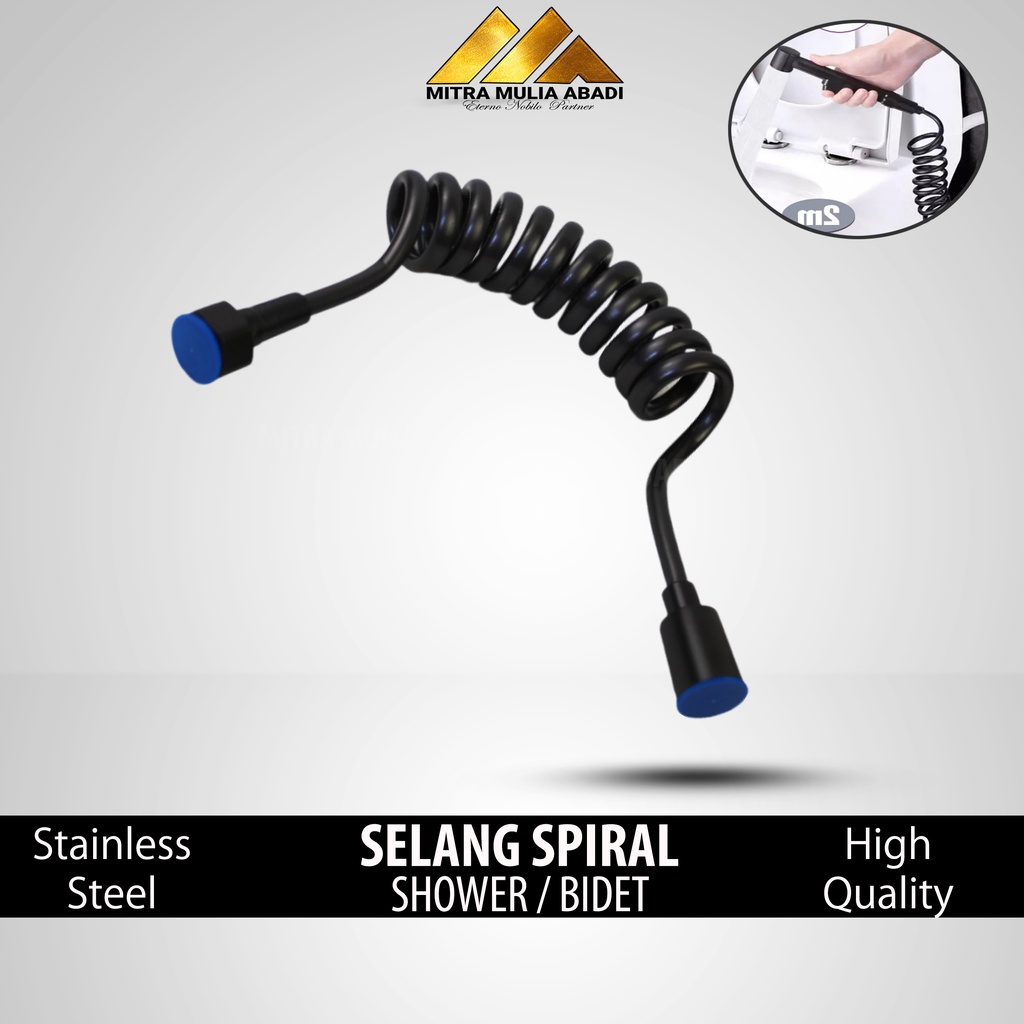 Selang Spiral Shower Bahan PVC Fleksibel - Selang Spiral Shower / Bidet