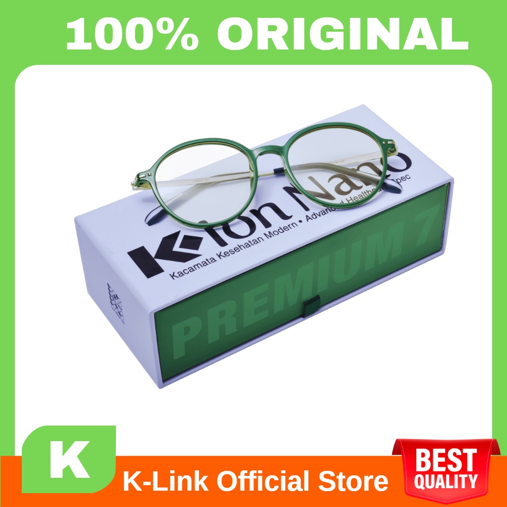 K-link Ion Nano Premium 7 Original Kacamata Terapi Kesehatan Anti Radiasi Pria Wanita - Klinkofficia