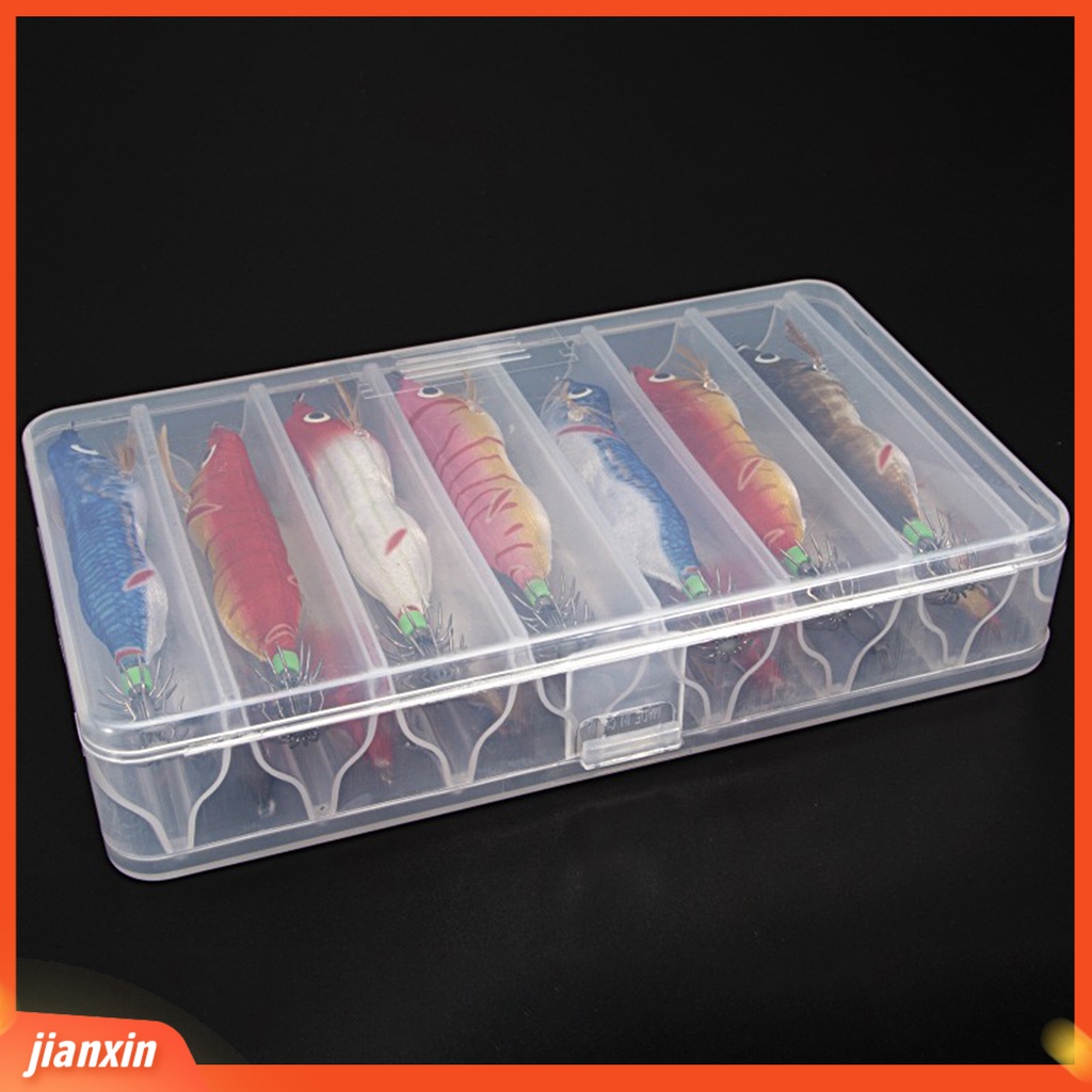 (In Stock) 14Pcs Umpan Umpan Ikan Penembus Kuat Tajam Hidup LED Bercahaya Simulasi Bentuk Ikan Tenggelam Bantu Kait Untuk Pecinta Memancing