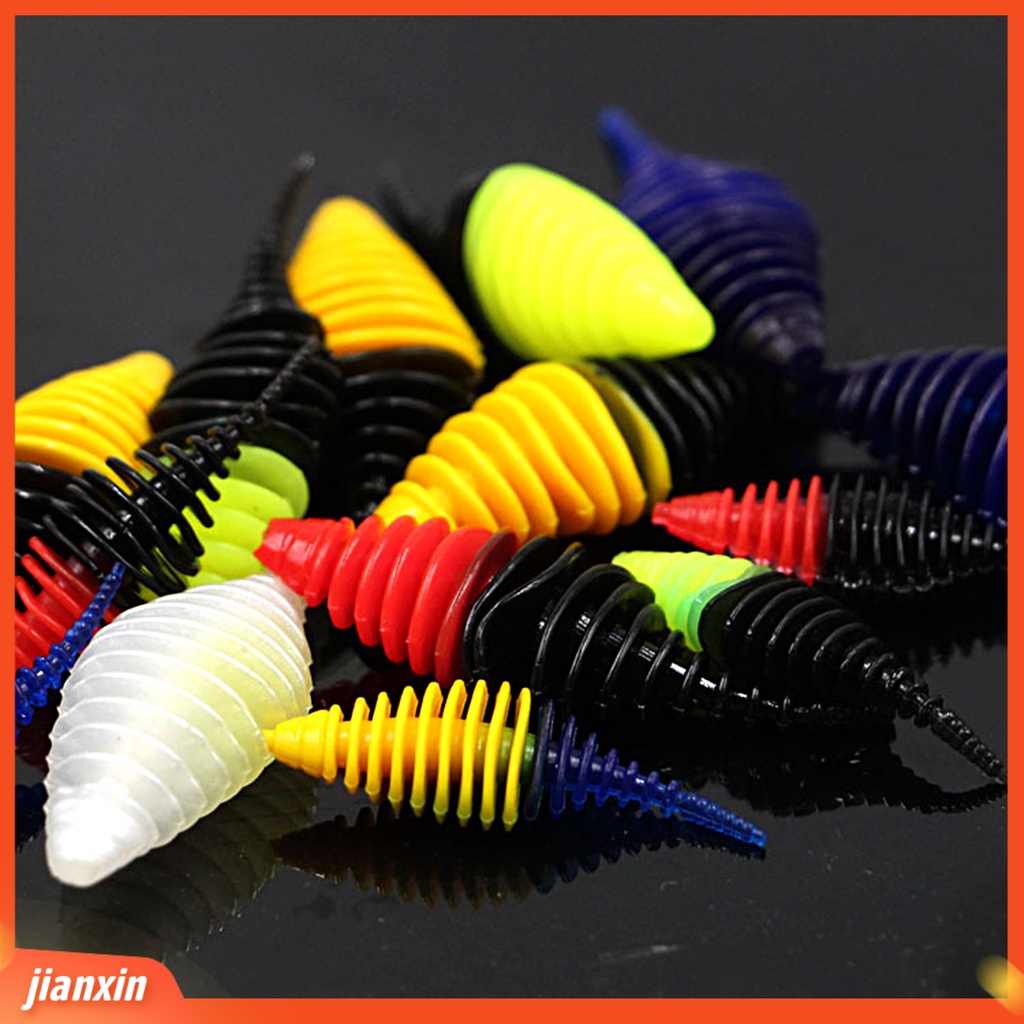 (In Stock) 3.5cm /4.5cm Umpan Pancing Botol Simulasi Warna Cerah Tahan Sobek Two-tone Ketangguhan Yang Baik Universal Lembut PVC Trout Memancing Buatan Cacing Swimbait Memancing Perlengkapan Memancing