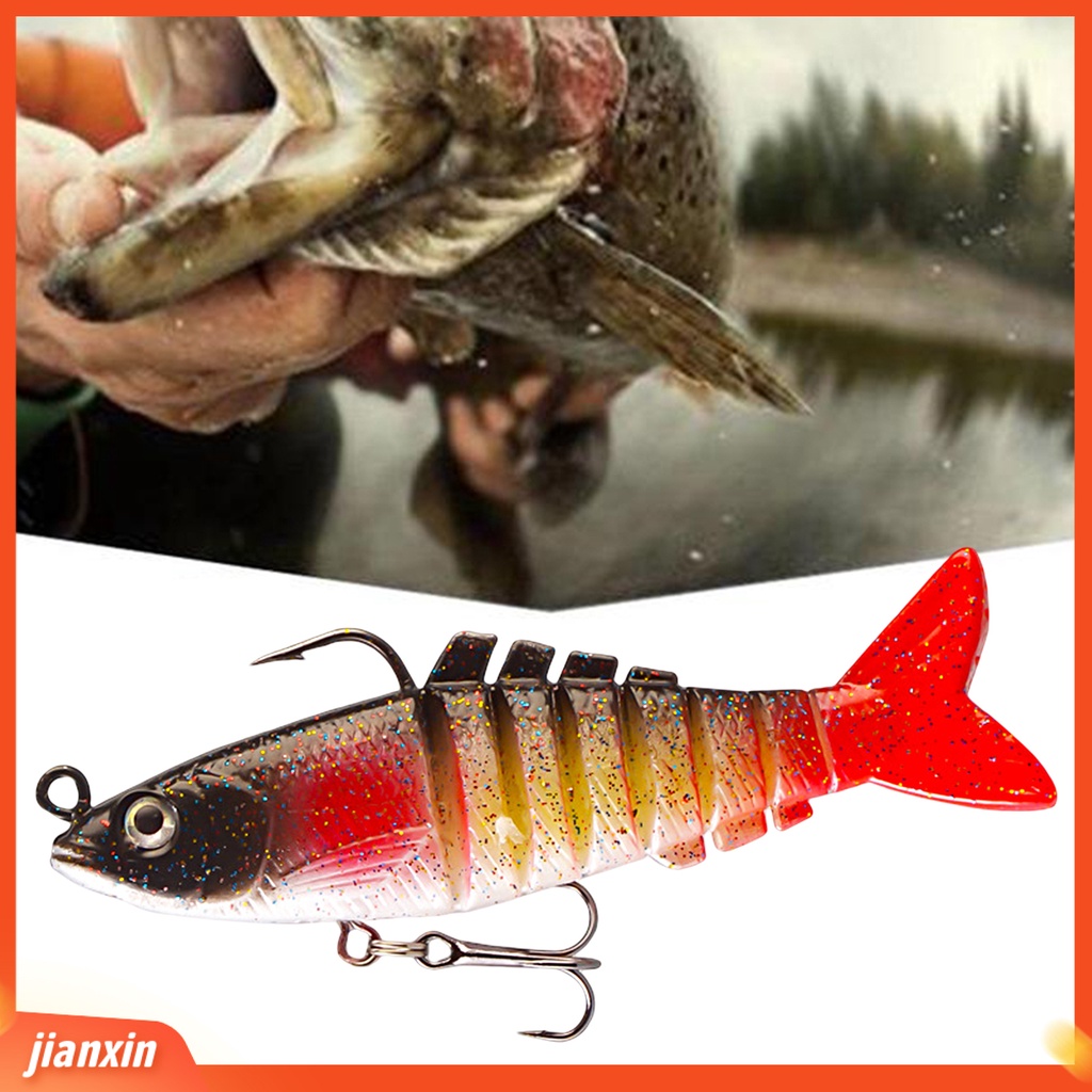 (In Stock) 9cm17g Umpan Pancing 3D Fisheye Tajam Kait Meningkatkan Laju Ikan Desain Simulasi Tahan Lama Warna-Warni Bersambung Realistis Multi Bagian Umpan Lembut Umpan Pancing