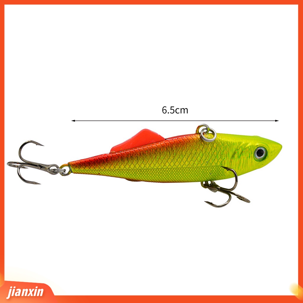 (In Stock) 6.5cm /15g Umpan Keras Plastik Realistis Kuat Bicyclic Rings Tenggelam VIB Umpan Memancing Aksesori