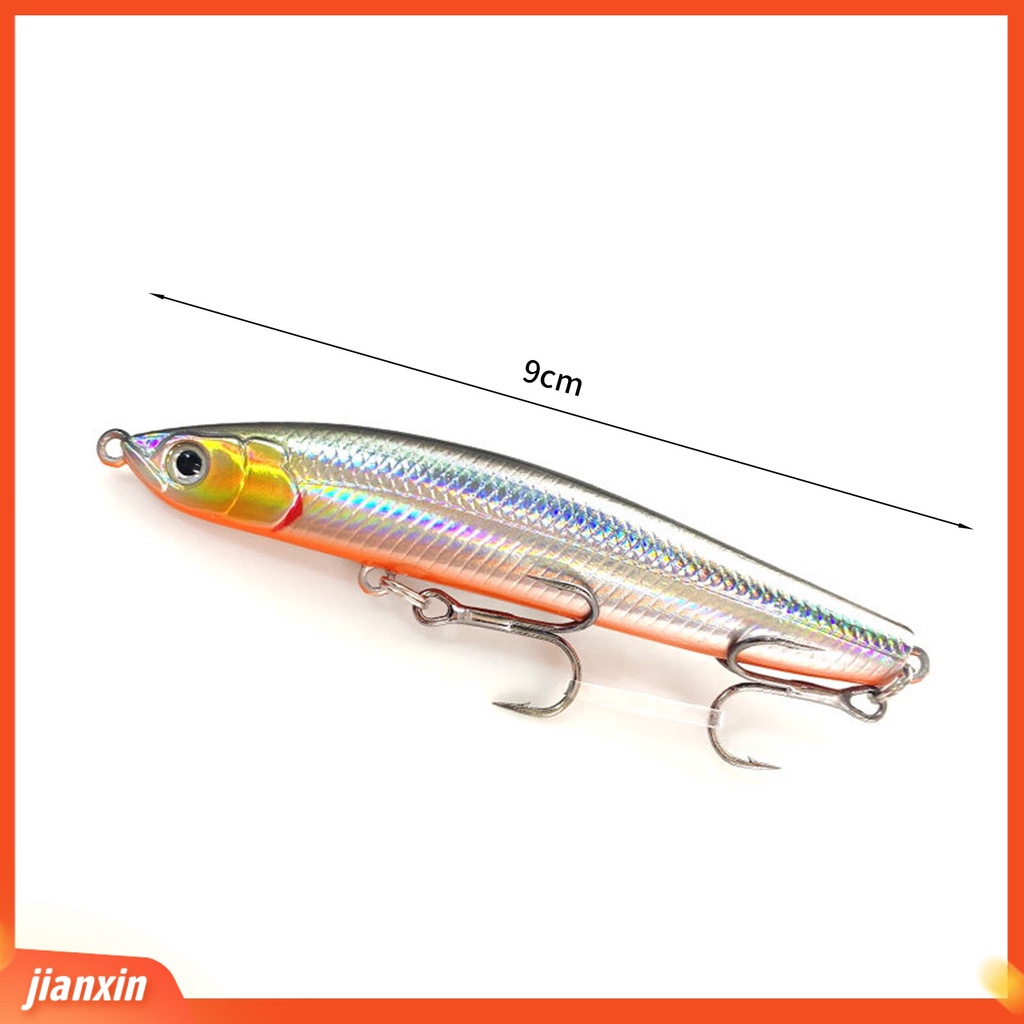 (In Stock) 14g /9cm Umpan Bionic Tampak Realistis Desain Kait Treble Warna Vibrant 3D Mata Ikan Merampingkan Buatan Keras Umpan Memancing Tackle Gadget Perlengkapan Memancing