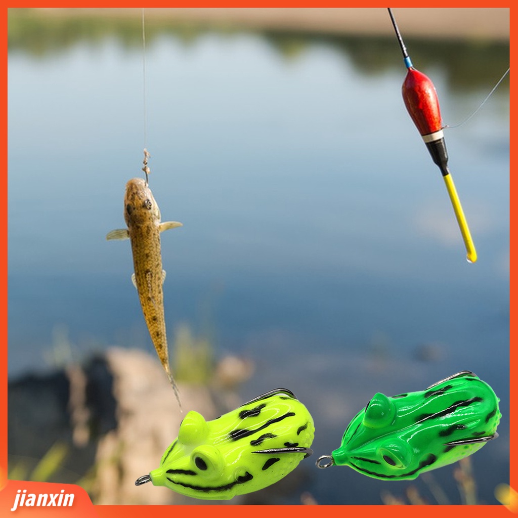 (In Stock) Lure Umpan Lembut Realistis Fisheye Tajam Kait Tahan Gigit Angling Silika Gel Bermata Besar Thunder Frog Lure Umpan Memancing Luar Ruangan