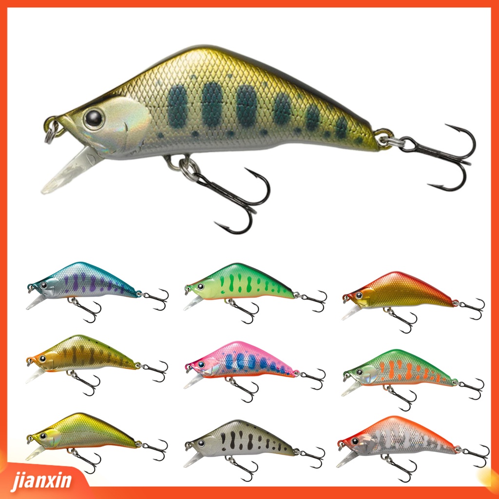 (In Stock) 4.8cm /3.8g Buatan Memancing Umpan Bionic 3D Mata Tajam Kait Arus Trout Tenggelam Ikan Kecil Lure Untuk Air Tawar Air Asin