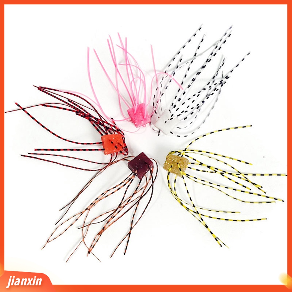 (In Stock) Umpan Lembut Bentuk Dadu Desain Kumis Warna Cerah Tenggelam Lambat Fleksibel Meningkatkan Laju Ikan Tahan Gigitan Trout Ikan Kuning Bass Memancing Umpan Memancing Luar Ruangan