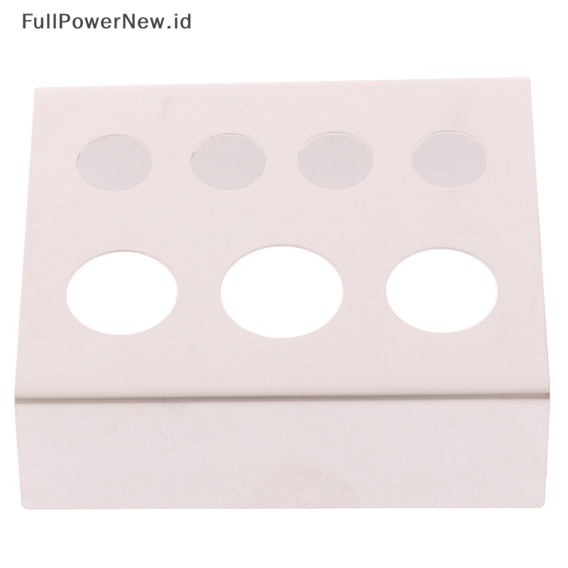 Power 7lubang Stainless Steel Rectangle Tattoo Ink Cup Holder Stand Pigmen Rak Cangkir ID