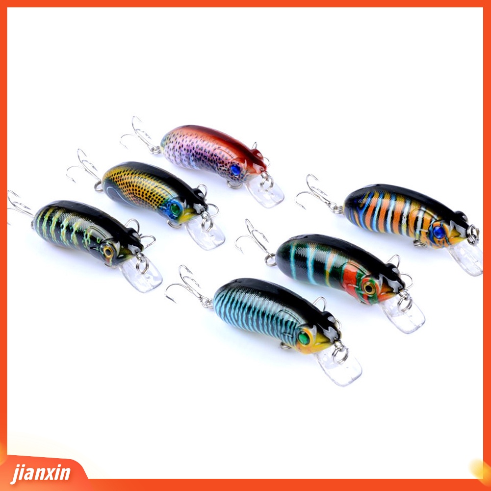 (In Stock) Dicat Bionic 3D Mata Tajam Kait Wobbler Ikan Kecil Memancing Umpan Buatan