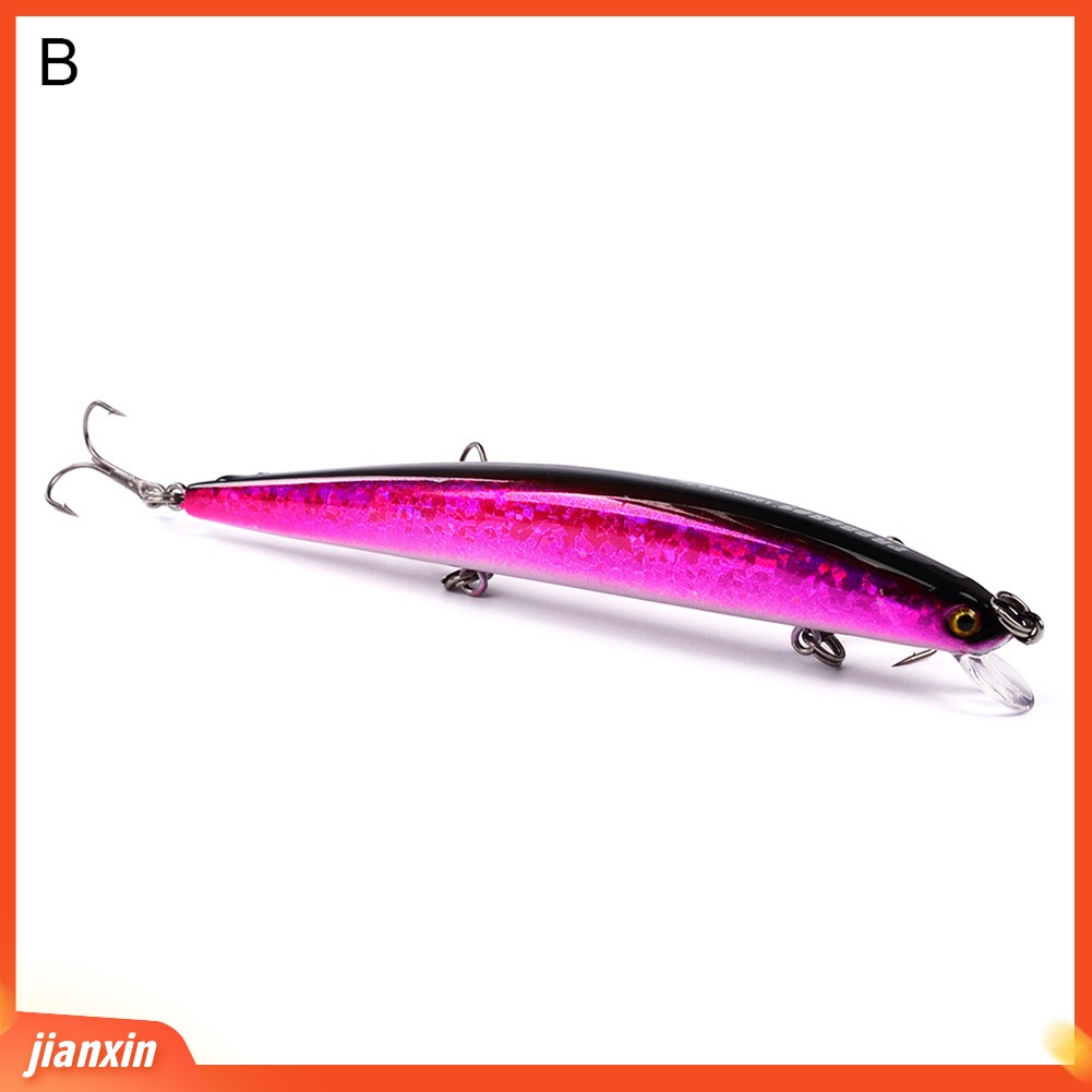 (In Stock) 12.5cm Umpan Pancing Ikan Kecil Buatan Lure Keras Dengan Kait Treble Fishing Tackle
