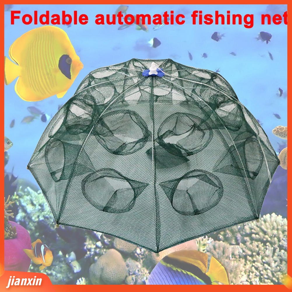 (In Stock) Jaring Ikan Lipat Otomatis Ikan Kecil Kandang Udang Nylon Crab Fish Trap Network