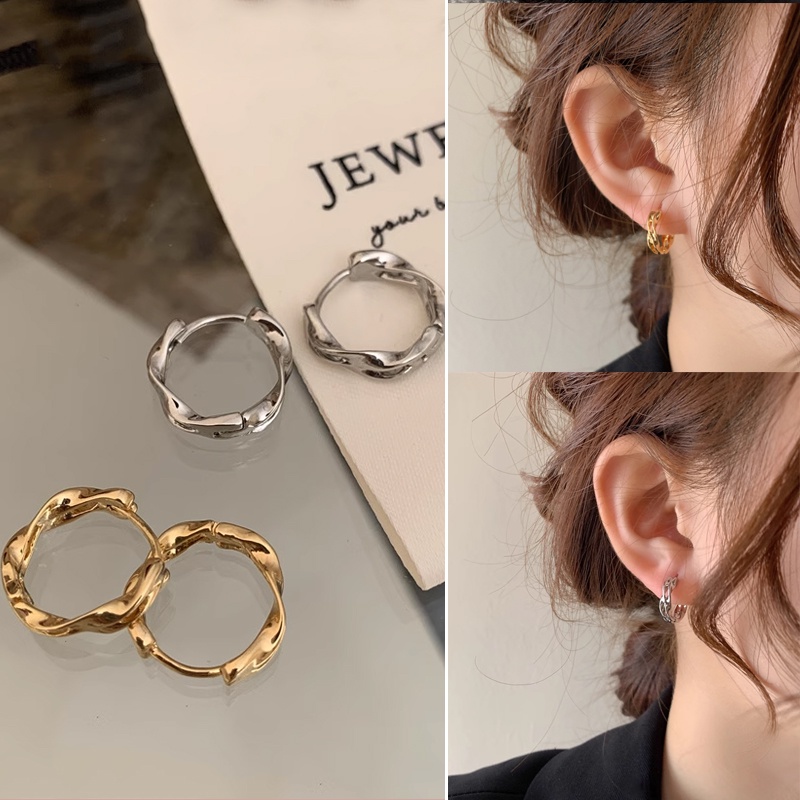 Anting Memutar Tidak Teratur Ear Studs Perhiasan Tindik Telinga Tulang Telinga Untuk Wanita Perempuan